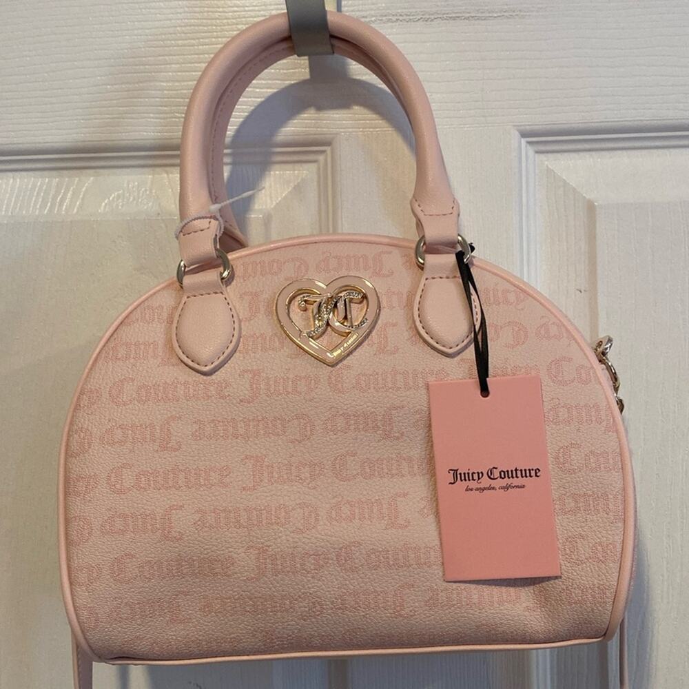 BNWT JUICY COUTURE Flawless Dome Satchel Bag in Powder Blush Pink